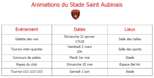 animations 2018 stade saint aubinais